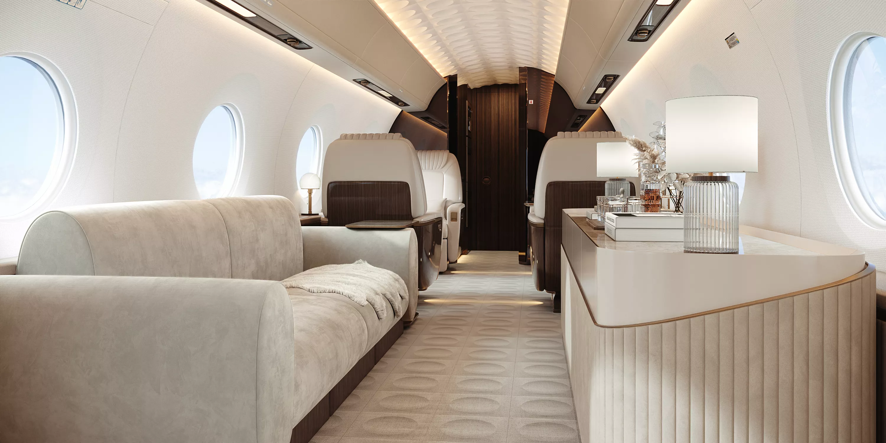 Gulfstream interior photorealistic render