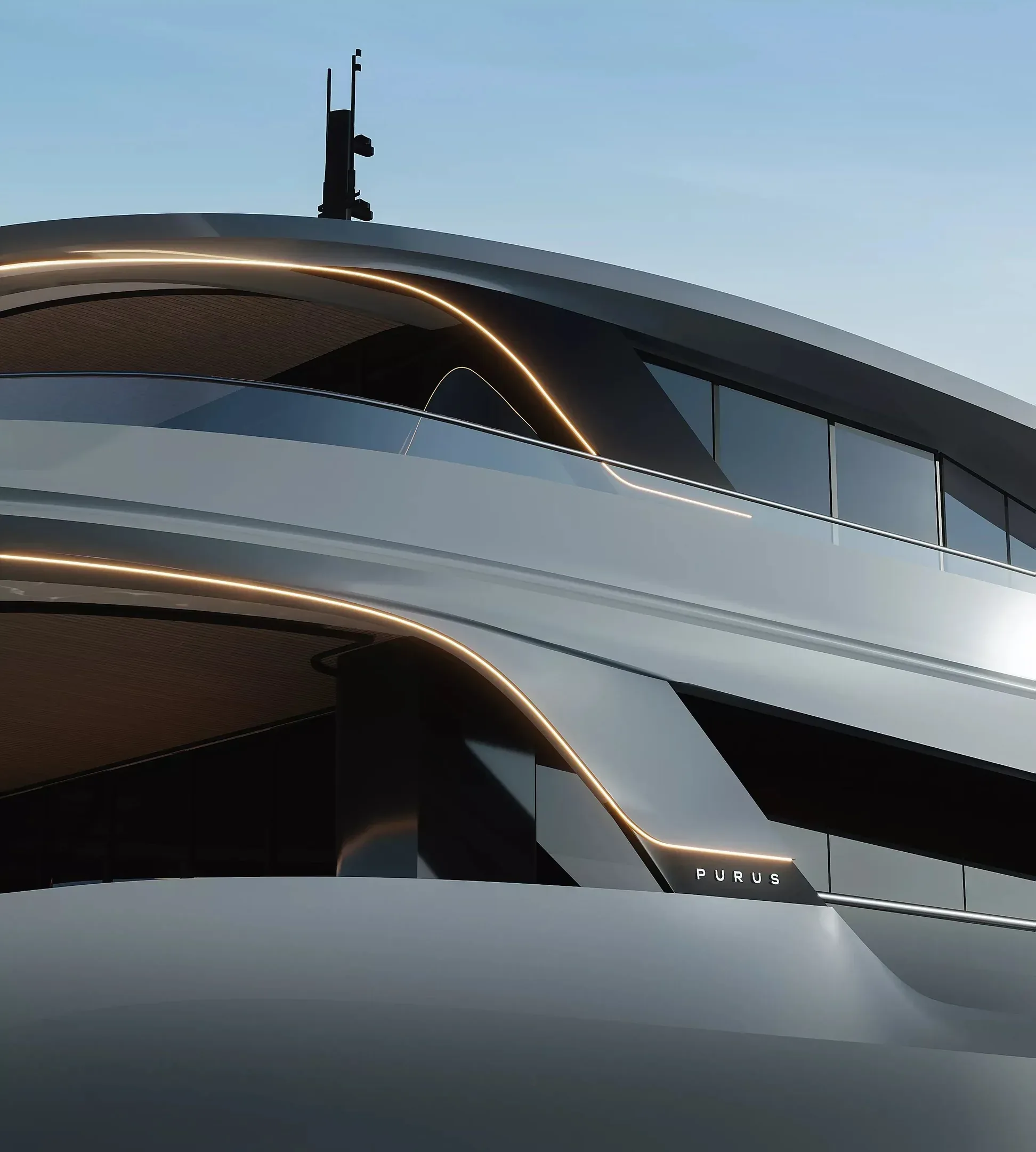 Purus catamaran hull view